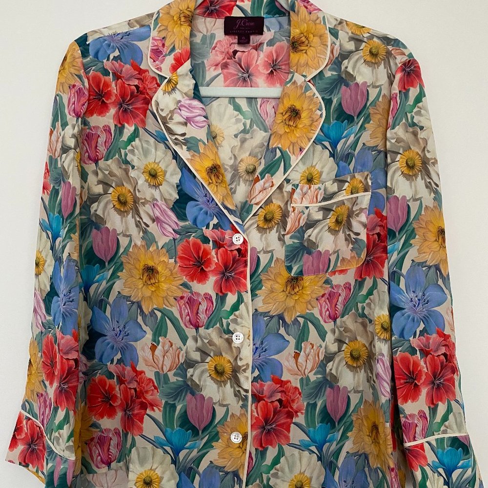 J. Crew Liberty of London Print Silk Shirt
